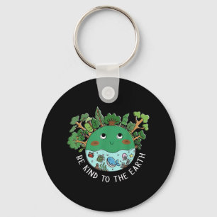 Funny Sei nett zum Planeten Natur Baumart Erde Schlüsselanhänger