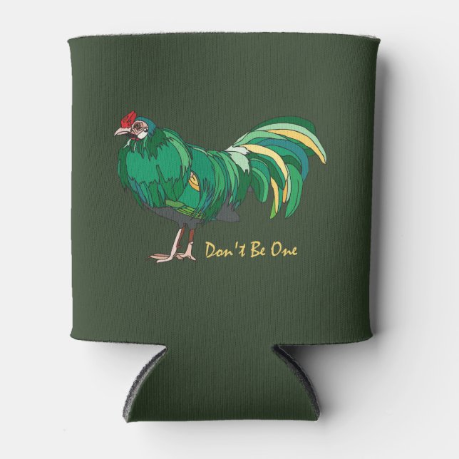 Funny sei nicht einer. Bad Attitude Rooster Dosenkühler (Vorderseite)
