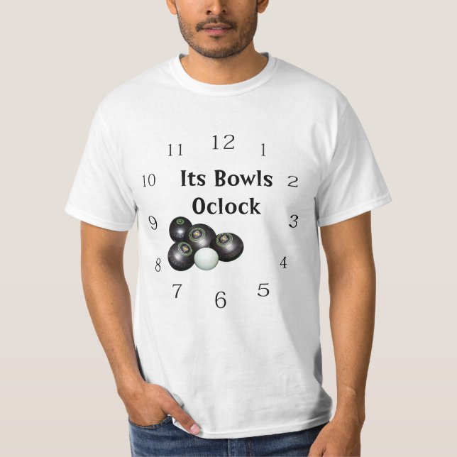 Funny seine Lawn Bowls Ouhr, T-Shirt (Vorderseite)