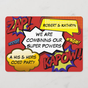 Funny Seins & Hers Bachelor/Junggeselinnen-Abschie Einladung