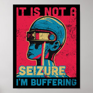 Funny Seizure - Lila Schleife für Epilepsie Awaren Poster