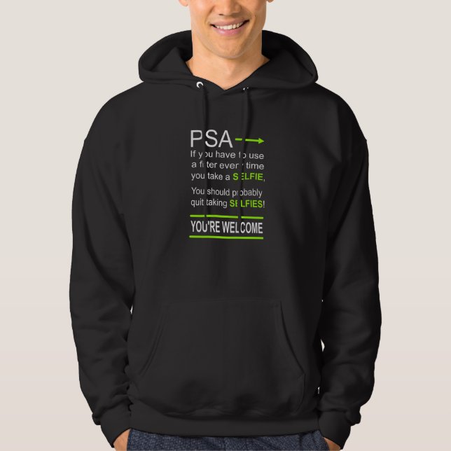 Funny Selfie Filter Hoodie (Vorderseite)