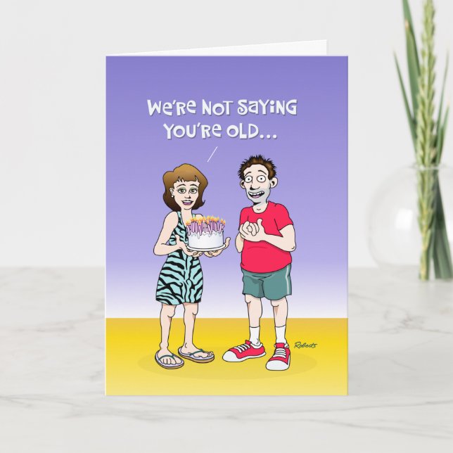 Funny Senior Birthday Card Karte (Vorderseite)