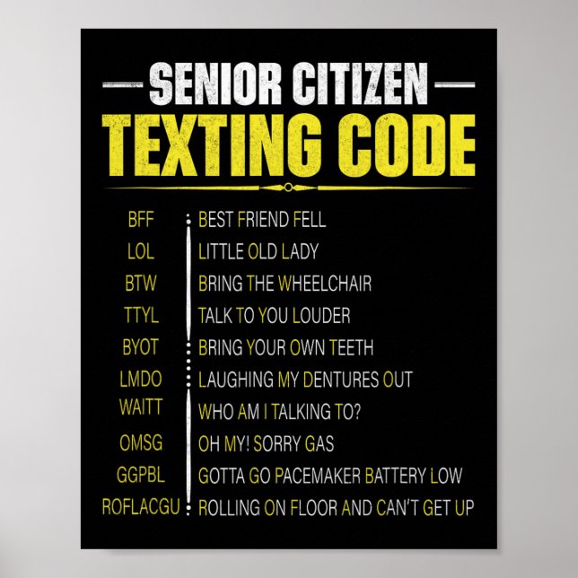Funny Senior Citizen&# s Sims Code Vathers Day Poster (Vorne)
