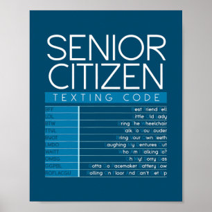 Funny Senior Citizen Sims Code Cool Opa Poster
