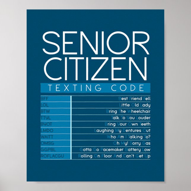 Funny Senior Citizen Sims Code Cool Opa Poster (Vorne)