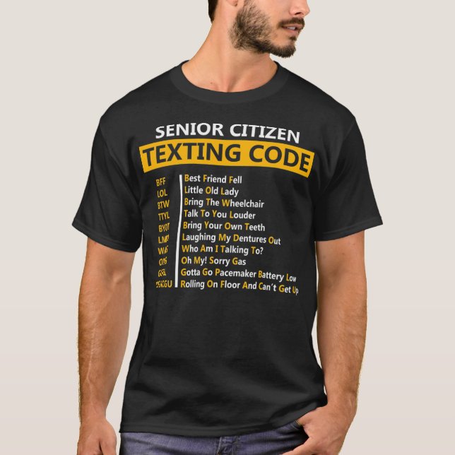 Funny Senior Citizen's Sims Code Design Geschenk T-Shirt (Vorderseite)