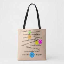 Funny Senior Pickleball Chaos Tasche