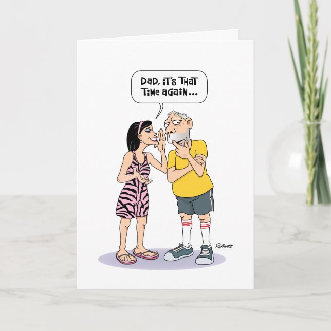 Funny Senior Vater Geburtstag Karte (Vorderseite)