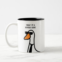 Funny Serious Goose Coffee Tasse