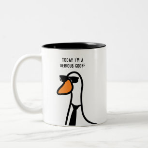 Funny Serious Goose Coffee Tasse