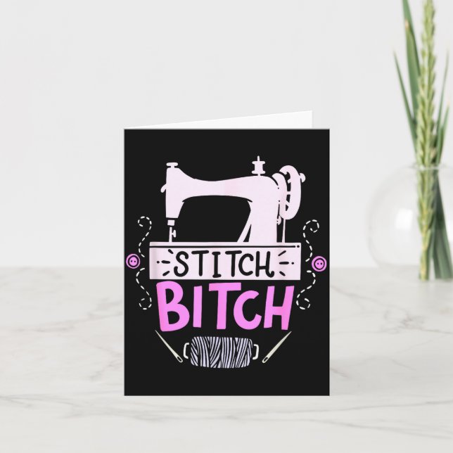 Funny Sewing Quilting Gift  Karte (Vorderseite)