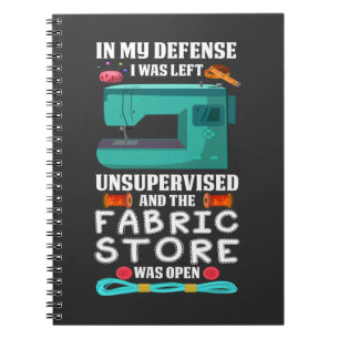Funny Sewing Quote Yarn Fabric Store humor Sewer Notizblock
