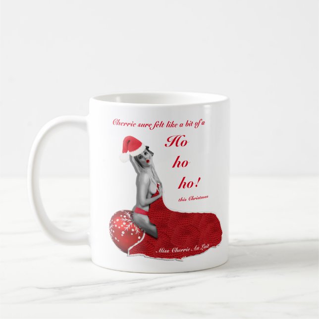 Funny Sexy Pinup Ho Joke Novelty Weihnachtsweihnac Kaffeetasse (Links)