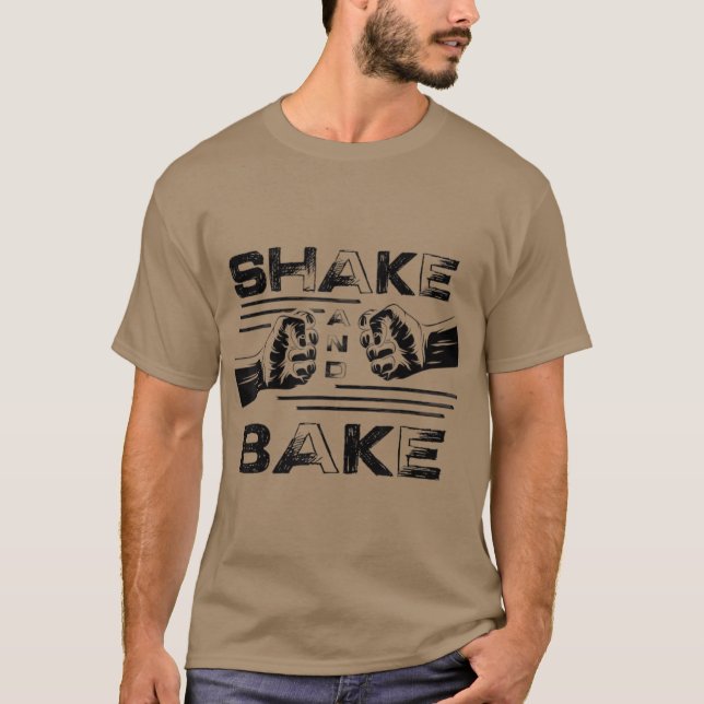 Funny Shake und Backbacken Backkuchen Kuchen lange T-Shirt (Vorderseite)