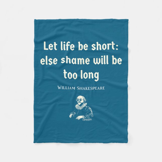 Funny Shakespeare Quote Theater English Literature Fleecedecke (Vorderseite)