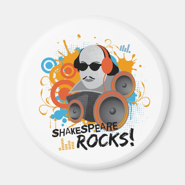 Funny Shakespeare Slogan Geschenk "Shakespeare Roc Magnet (Vorne)