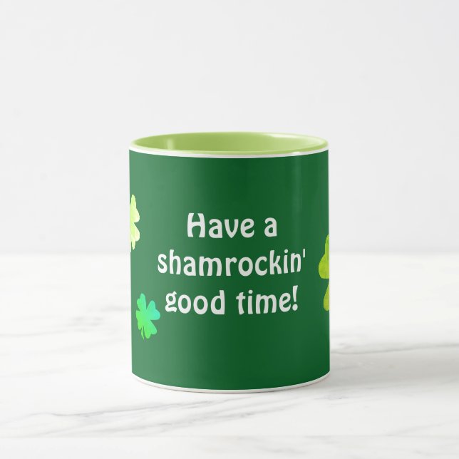 Funny Shamrocky St. Patrick Tasse (Zentrum)