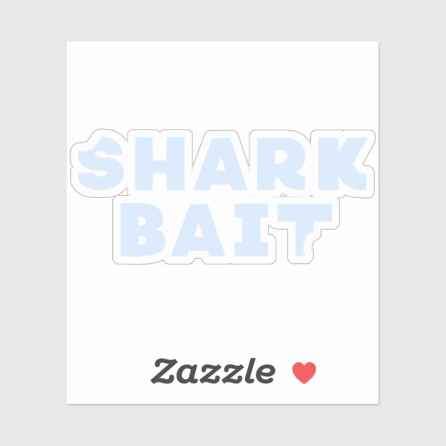 Funny Shark Bait Bite Mark Aufkleber (Blatt)