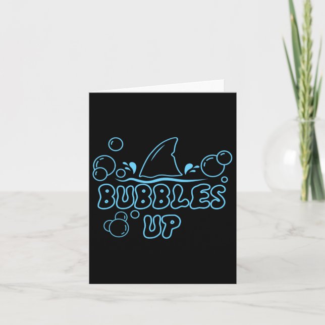 Funny Shark bläst Haie Liebhaber Urlaub Fami Karte (Vorderseite)