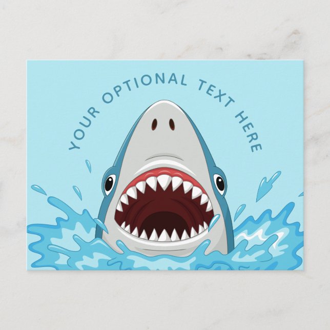 Funny Shark carte postale personnalisée (Devant)
