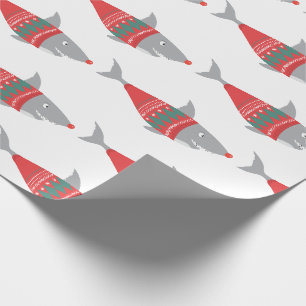 Funny Shark Christmas Geschenkpapier