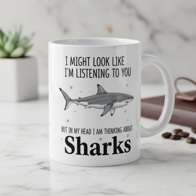 Funny Shark Coffee Mug Gift For Shark Lovers (Créateur téléchargé)