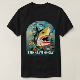 Funny Shark Custom Quote 90s Street Art Graffiti T-Shirt