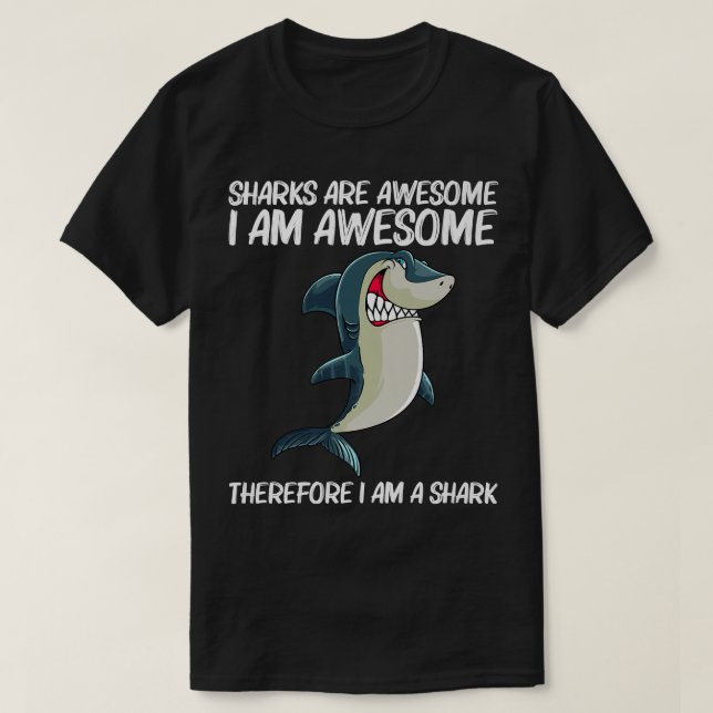 Funny Shark Design For Men Women White Shark Lover T-Shirt (Design vorne)