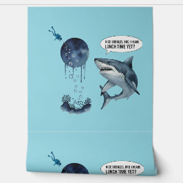 Funny shark diver lunch time nice bubbles bro tapete