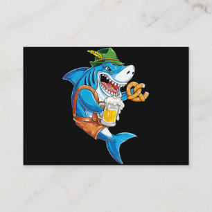 Funny Shark Drink Beer - Crazy Shark Geschenke Visitenkarte