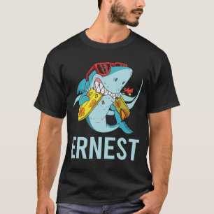 Funny Shark - Ernest Name T-Shirt