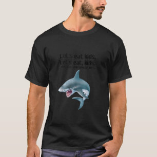 Funny Shark essen wir Kinder Punctuation Rette Leb T-Shirt
