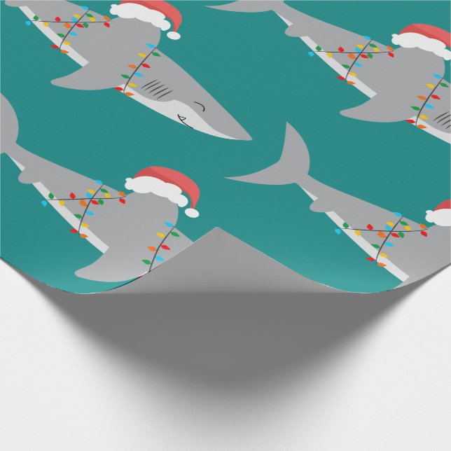 Funny Shark Extra Large Print Geschenkpapier (Ecke)