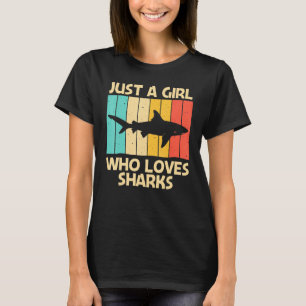 Funny Shark for Girls Kid Hammerhead Tigerhaie T-Shirt
