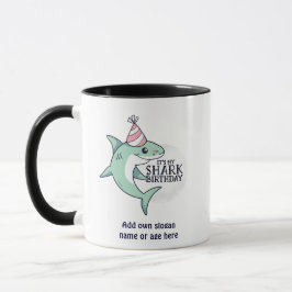 Funny SHARK Geburtstag Cartoon Kinder Teens Erwach Tasse