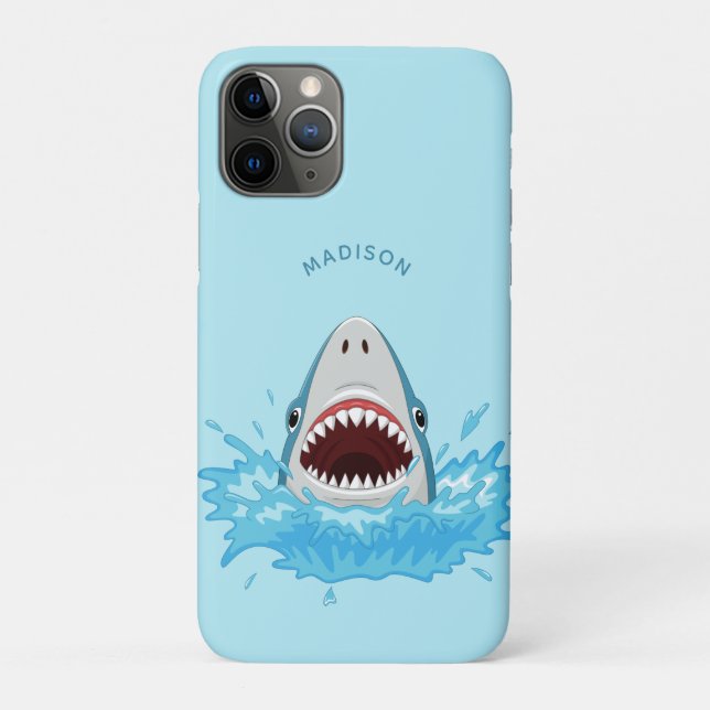 Funny Shark individuelle Name Telefongehäuse Case-Mate iPhone Hülle (Rückseite)