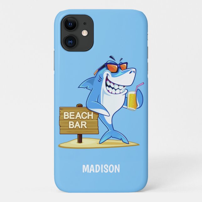Funny Shark individuelle Name Telefongehäuse Case-Mate iPhone Hülle (Rückseite)