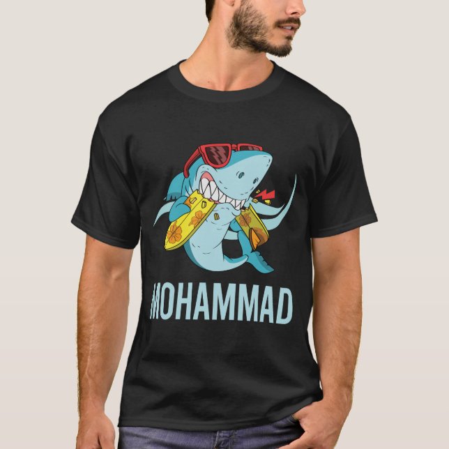Funny Shark - Mohammad Name T-Shirt (Vorderseite)