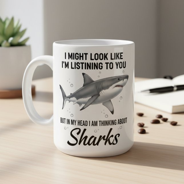 Funny Shark Mug Coffee Cup Shark Lover Gift Kaffeetasse (Von Creator hochgeladen)