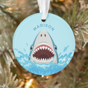 Funny Shark nom personnalisé ornement