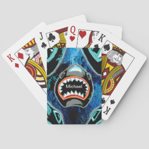Funny Shark Poker Cards - Individuelle Name Deck Spielkarten