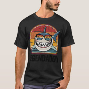 Funny Shark T-Shirt Retro Legendaddy Vater Gift Vi