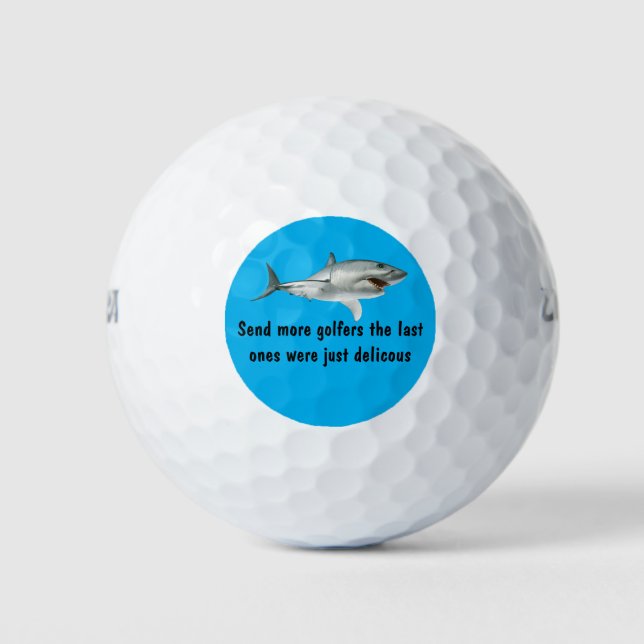 Funny Shark Thema Neuheit Golf Balls Golfball (Vorderseite)