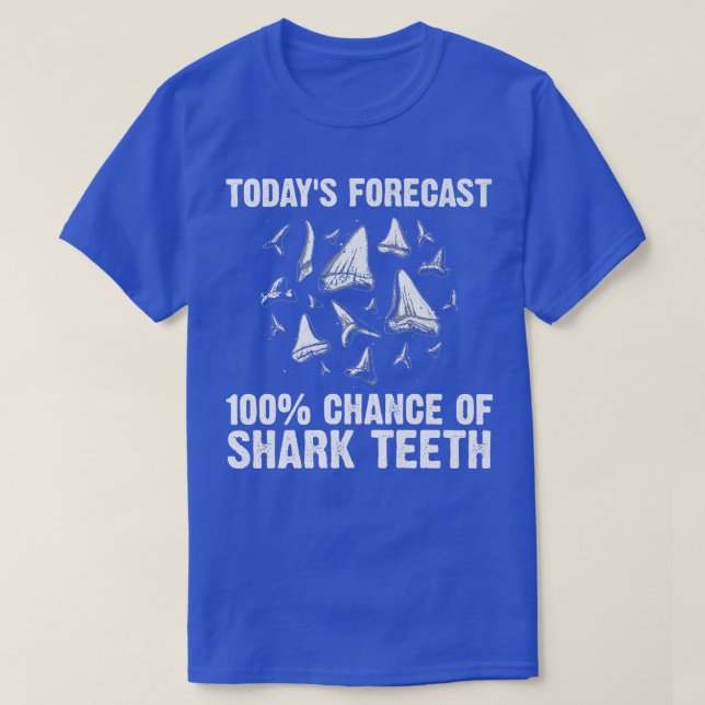 Funny Shark Tooth for Men Women Shark Teeth Fossil T-Shirt (Design vorne)