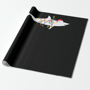 Funny Shark Weihnachtslicht Weihnachtsmannmütze X Geschenkpapier