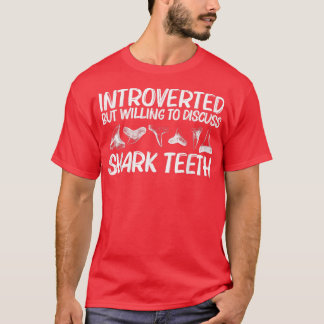 Funny Shark Zähne Design für Männer Frauen Tierfut T-Shirt