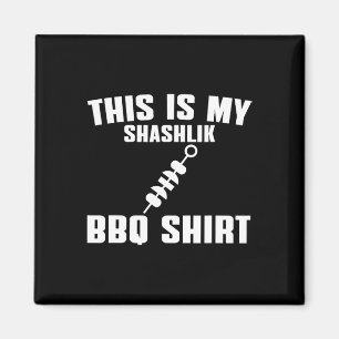 Funny Shashlik Lover Spaß Russische Grillen Outfit Magnet