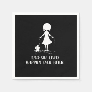 Funny she lebte glücklich je nach Hundelandschaft  Serviette