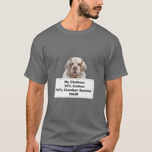 Funny Shedding Dog Clumber Spaniel T-Shirt (Vorderseite)